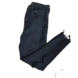 Abercrombie Black Jeans Ultra High Rise Super Skinny Ankle Woman - Size 28/6